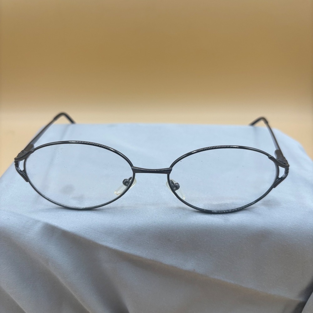 CF-1086 SGN Oval Eyeglasses Unisex 55-15-145 Gunmetal Excellent Dark Academia